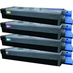 4 Pack Compatible OKI C710 C711 Toner Cartridge Set