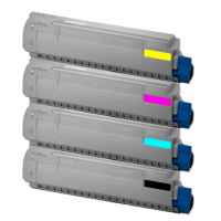 4 Pack Compatible OKI C810 C830 Toner Cartridge Set