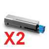 2 x Compatible OKI B411 B431 MB471 MB491 Toner Cartridge 