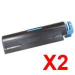 2 x Compatible OKI ES4131 ES4191 Toner Cartridge 