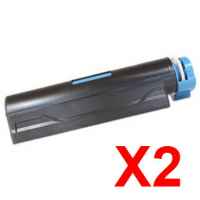 2 x Compatible OKI ES4131 ES4191 Toner Cartridge 