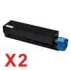 2 x Compatible OKI B412 B432 B512 MB472 MB492 MB562 Toner Cartridge High Yield 