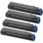 4 Pack Compatible OKI C712 C712n Toner Cartridge Set