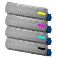 4 Pack Compatible OKI ES7412 Toner Cartridge Set