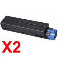 2 x Compatible OKI B433 B433dn B513 B513dn Toner Cartridge