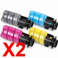 2 Lots of 4 Pack Compatible OKI C554 MC554 Toner Cartridge Set