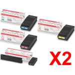 2 Lots of 4 Pack Genuine OKI C650 C650dn Toner Cartridge Set