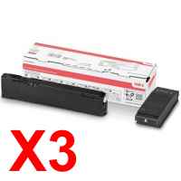 3 x Genuine OKI C650 C650dn Black Toner Cartridge