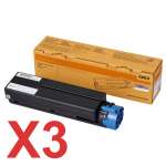 3 x Genuine OKI B433 B433dn B513 B513dn Toner Cartridge High Yield