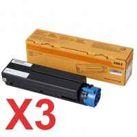 3 x Genuine OKI B433 B433dn B513 B513dn Toner Cartridge Extra High Yield