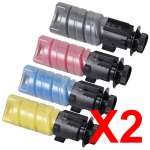 2 Lots of 4 Pack Genuine OKI C554 MC554 Toner Cartridge Set