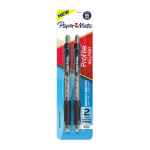 Paper Mate Profile Retractable 1.0mm Ball Point Pen Black Pack of 2