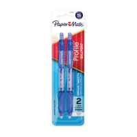 Paper Mate Profile Retractable 1.0mm Ball Point Pen Blue Pack of 2