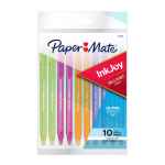 Paper Mate InkJoy Retractable Ball Point Pen 100RT 1.0mm Fashion Assorted Pack of 10