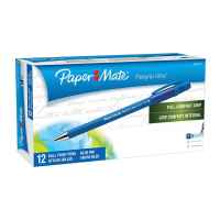 Paper Mate Flex Grip Stick Ball Pen 0.8mm Blue Box of 12