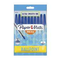 Paper Mate InkJoy 100ST Capped Ball Pen Blue Pack of 10