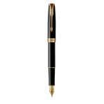 Parker Sonnet Black Lacquer Gold Trim Fountain Pen