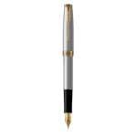 Parker Sonnet Stainless Steel Gold Trim Fountain Pen