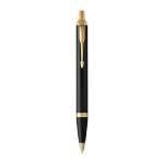 Parker IM Black Gold Fnsh Trim BP Pen Med Blue Tip