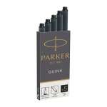 Parker Quink Long Cartridges Black Ink Pack of 5