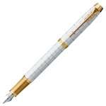 Parker IM Premium Fountain Pen Pearl with Gold Trim