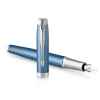 Parker IM Premium Fountain Pen Blue Grey With Chrome Trim