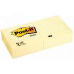 Post-It Lined Notes Canary Yellow 76 x 76mm 6-Pack