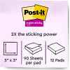 Post-It Super Sticky Notes Canary Yellow 76 x 76mm 12-Pack