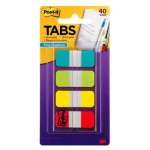 Post-It Tabs Aqua Green Yellow Red 15 x 38mm 40-Pack