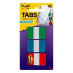 Post-It Tabs Green Blue Red 25 x 38mm 66-Tabs