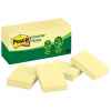 Post-It Greener Notes Canary Yellow 36 x 48mm 12-Pack