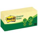 Post-It Greener Notes Canary Yellow 36 x 48mm 12-Pack
