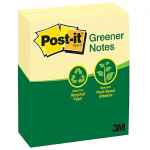 Post-It Greener Notes Canary Yellow 73 x 123mm 12-Pack