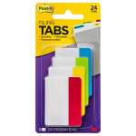 Post-It Filing Tabs Aqua Green Yellow Red 50 x 38mm 24-Tabs