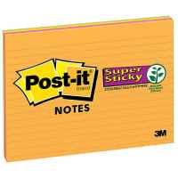 Post-It Lined Super Sticky Notes Rio De Janeiro 203 x 152mm 4-Pack