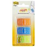 Post-It Sign Here Flags Assorted Colours 25 x 43mm 3-Pack