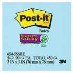 Post-It Super Sticky Notes Blue 76 x 76mm 5-Pack