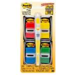 Post-It Flags Red Yellow Green Blue 25 x 43mm Value-Pack & Pen