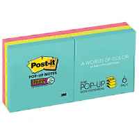 Post-It Super Sticky Z-Notes Miami 76 x 76mm 6-Pack