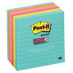 Post-It Lined Super Sticky Notes Miami 101 x 101mm 6-Pack