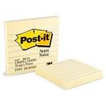 Post-It Lined Notes Yellow 76 x 76mm 12-Pack