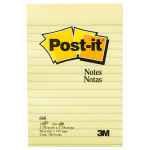 Post-It Lined Notes Canary Yellow 101 x 152mm 12-Pack
