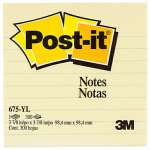 Post-It Lined Notes Canary Yellow 101 x 101mm 12-Pack