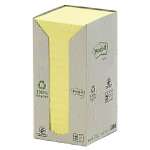 Post-It Recycled Notes Yellow 76 x 76mm 16-Pack