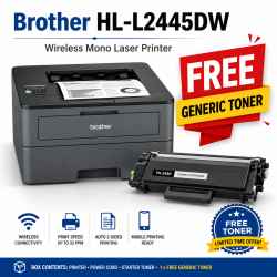 Brother HL-L2445DW Compact Mono Laser + Free Toner HL-L2445DW