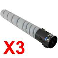 3 x Compatible Konica Minolta Bizhub 458E 558E 658E TN516 Toner Cartridge