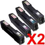 2 Lots of 4 Pack Compatible Ricoh Aficio SPC252 SP-C252 Toner Cartridge High Yield Set