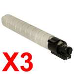 3 x Compatible Ricoh Aficio MP-C2501 MP-C2551 Black Toner Cartridge TYPE-C2551SB