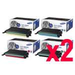 2 Lots of 4 Pack Genuine Samsung CLP-610 CLP-660 CLX-6210 CLX-6240 Toner Cartridge Set ST907A ST886A ST925A ST960A