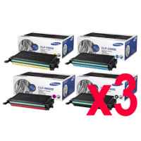 3 Lots of 4 Pack Genuine Samsung CLP-610 CLP-660 CLX-6210 CLX-6240 Toner Cartridge Set ST907A ST886A ST925A ST960A